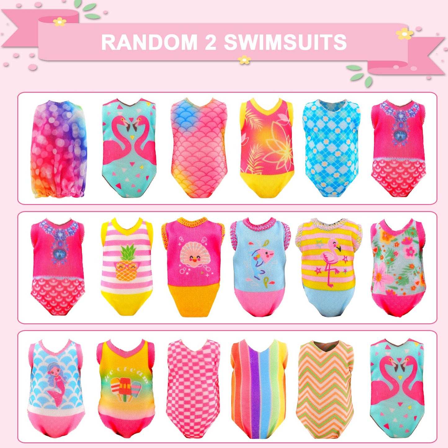 ENOCHT 30-Piece Doll Clothes Set for 5.3–6 Inch Dolls – 10 Outfits & Accessories