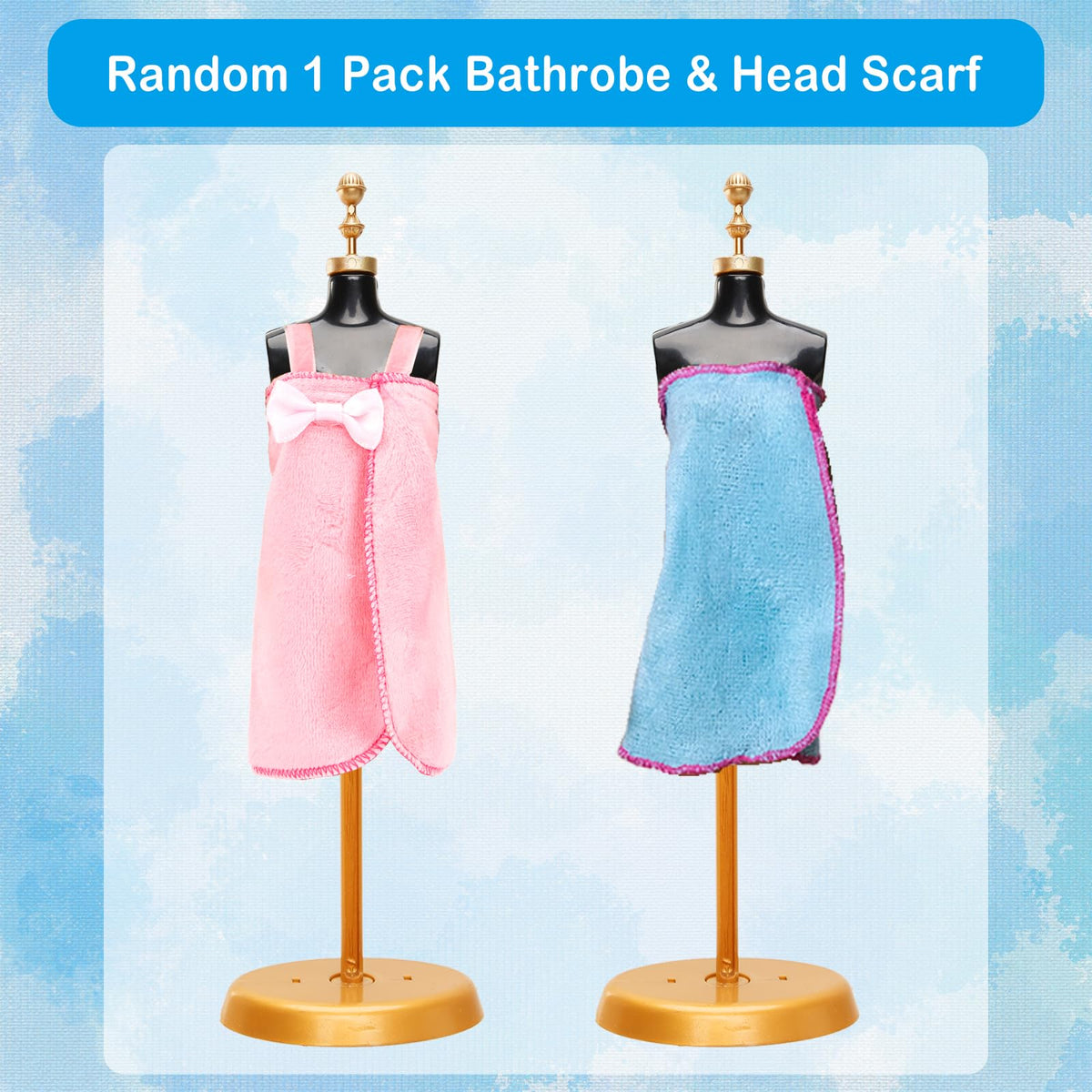 ENOCHT Lot 26 Beach Doll Clothes & Accessories Set for 11.5-Inch Dolls – 5 Swimsuits, Bathrobe, 2 Rings & 18 Pieces