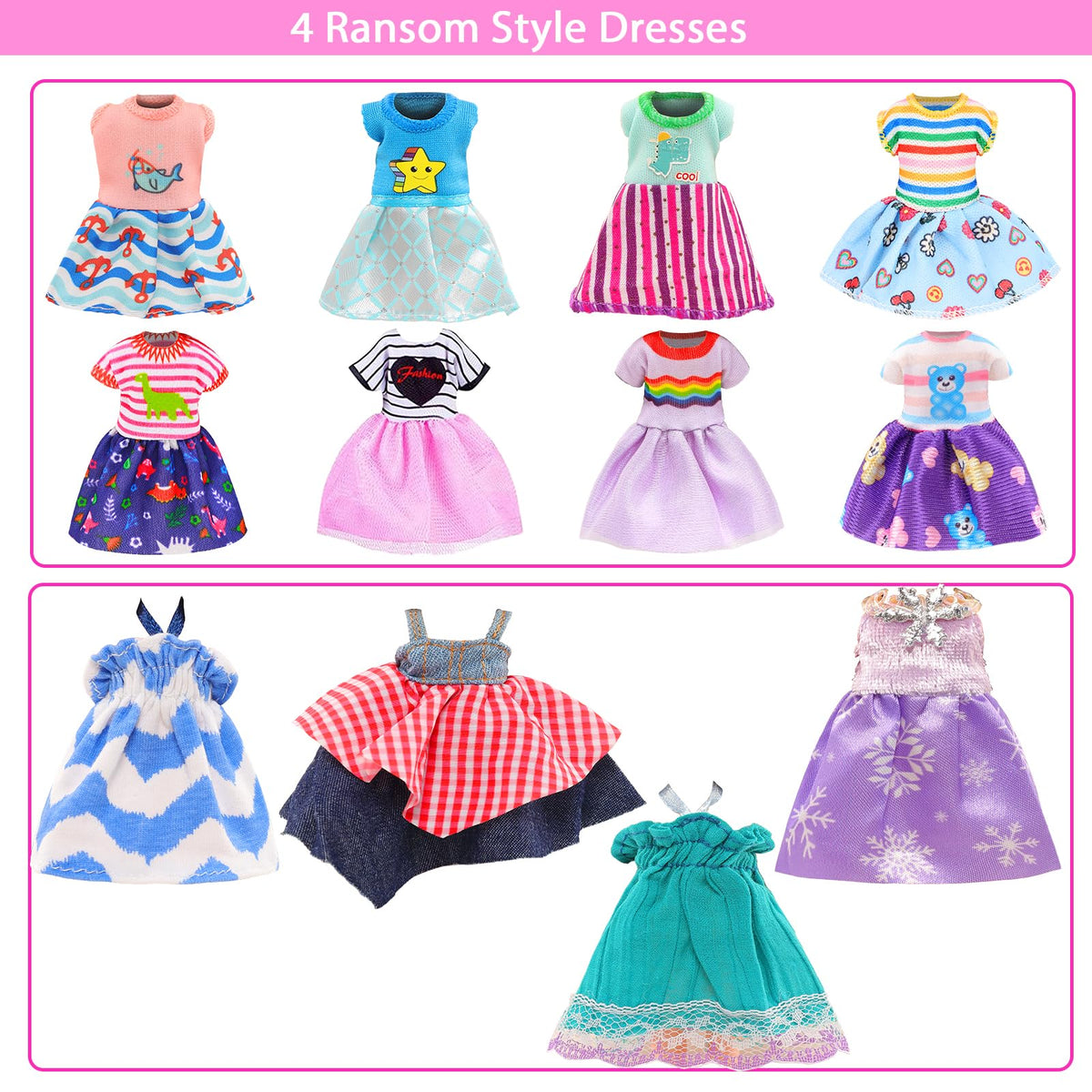 ENOCHT 25-Piece 5.3-Inch Doll Travel Set – Outfits, Luggage & Accessories