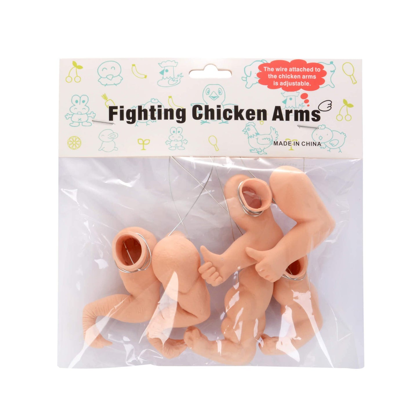 Enrichoice 3 Pairs Chicken Arm Toys – Muscle, Thumb-Up & T-Rex Dress-Up for Birds