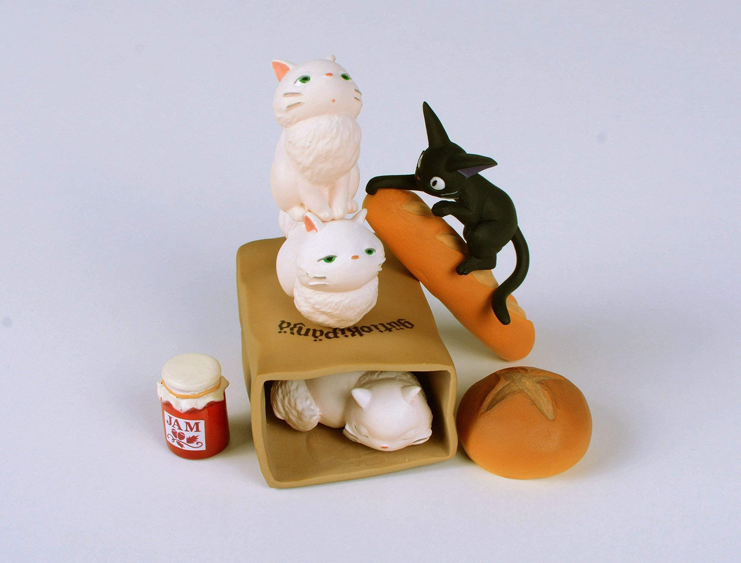 Ensky - Kiki's Delivery Service Jiji Stacking Figures | Collectible Ornament Set
