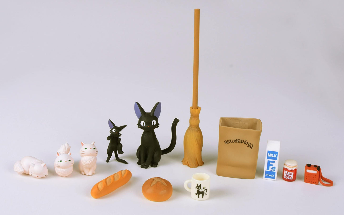 Ensky - Kiki's Delivery Service Jiji Stacking Figures | Collectible Ornament Set