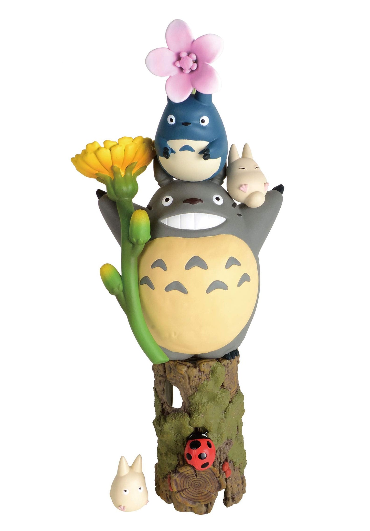 Ensky My Neighbor Totoro Nosechara Stacking Figures - 13-Piece Flower Set (Official US License)