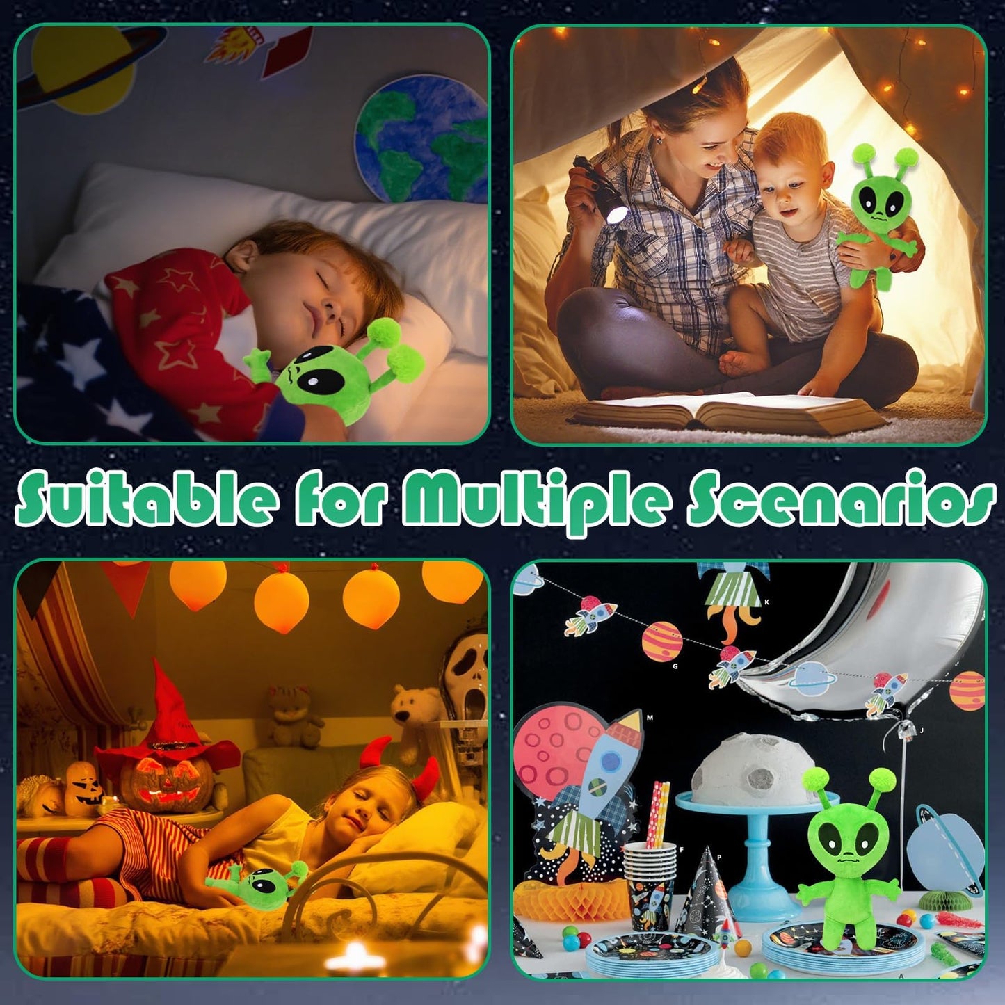 Entallor 12-Inch Alien Plush Toy – Soft Green Plush Doll for Play, Travel & Decor