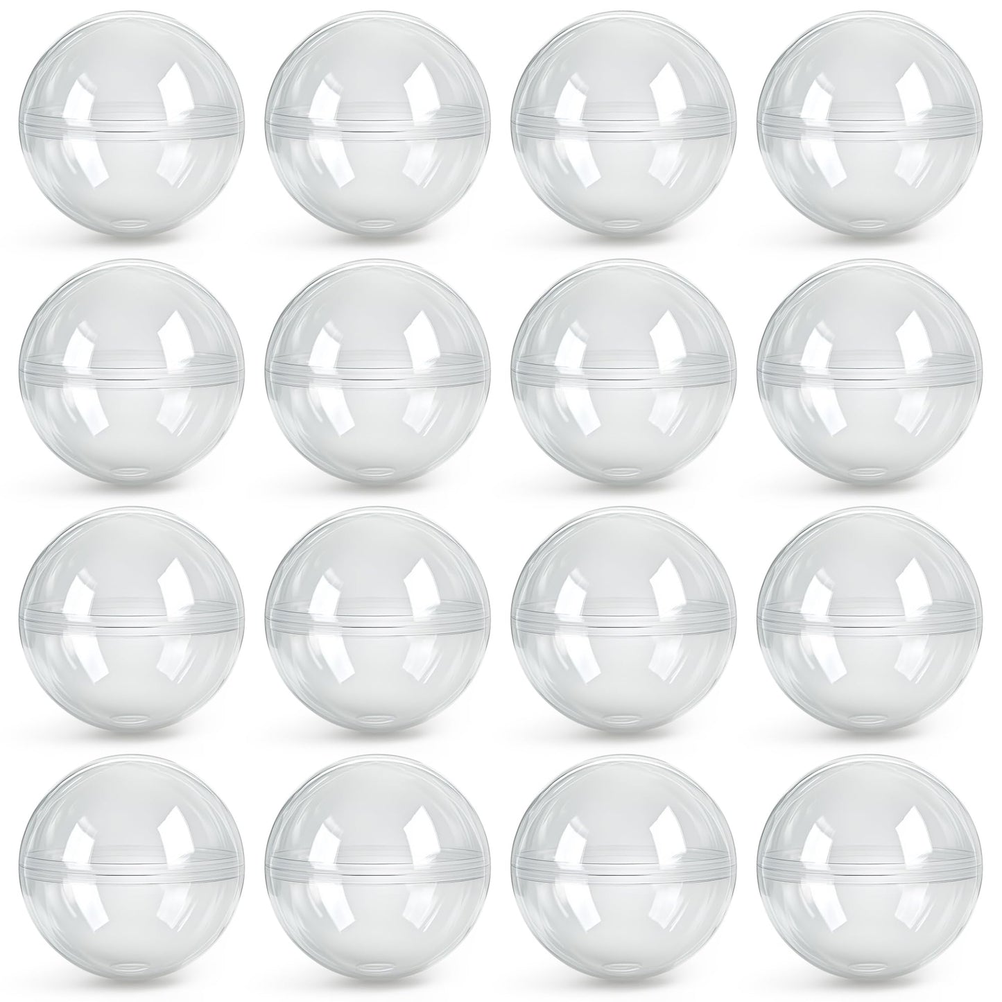 Entervending 2-Inch Capsule Vending Machine Pack – 50 Clear Round Capsules for Prizes, Crafts, Easter