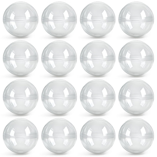Entervending 2-Inch Capsule Vending Machine Pack – 50 Clear Round Capsules for Prizes, Crafts, Easter