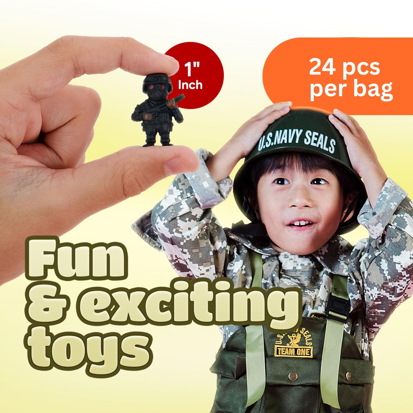 Entervending Army Men Action Figure Playset – 24 Pcs Military Toys for Boys