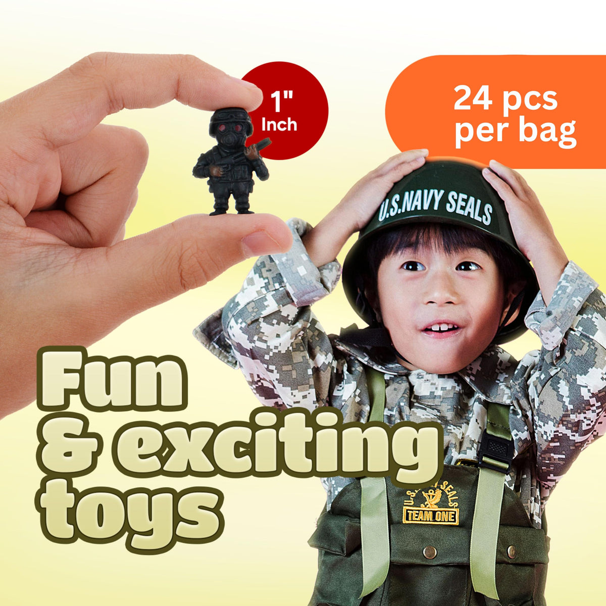 Entervending Army Men Action Figure Playset – 24 Pcs Military Toys for Boys