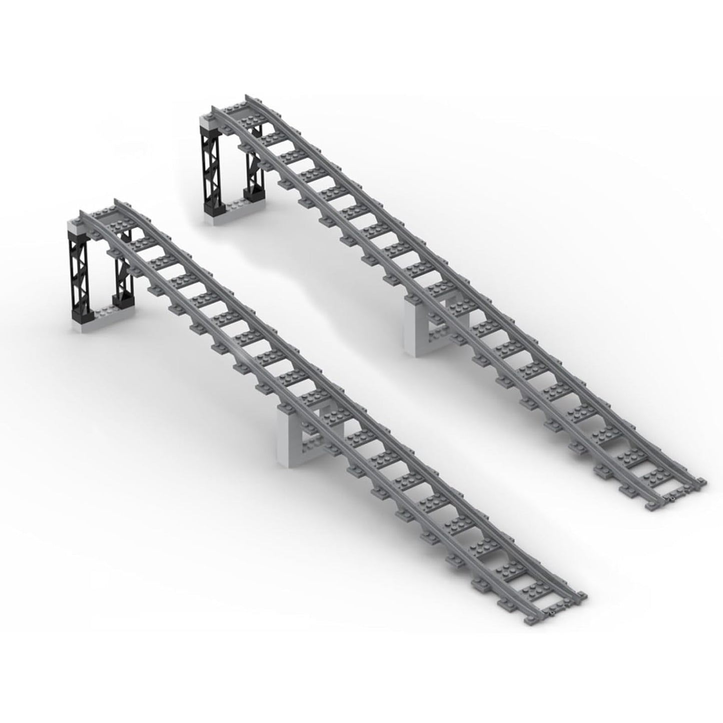 Enttgo City Train Track Accessories – Up/Downhill Expansion, Compatible with All Major Brands