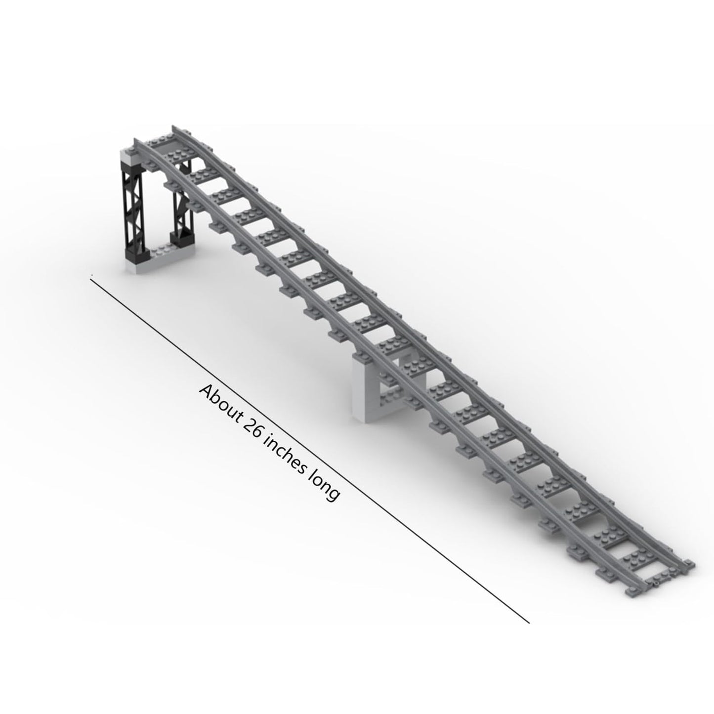 Enttgo City Train Track Accessories – Up/Downhill Expansion, Compatible with All Major Brands