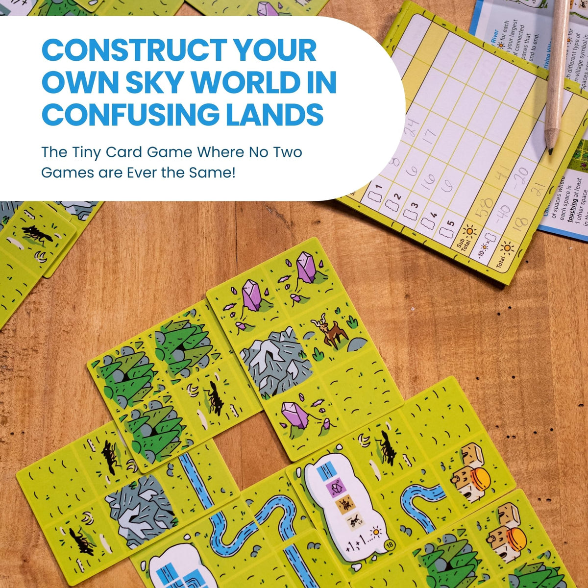 Envy Born Games - Confusing Lands: Tiny Travel Board Game for 1-2 Players