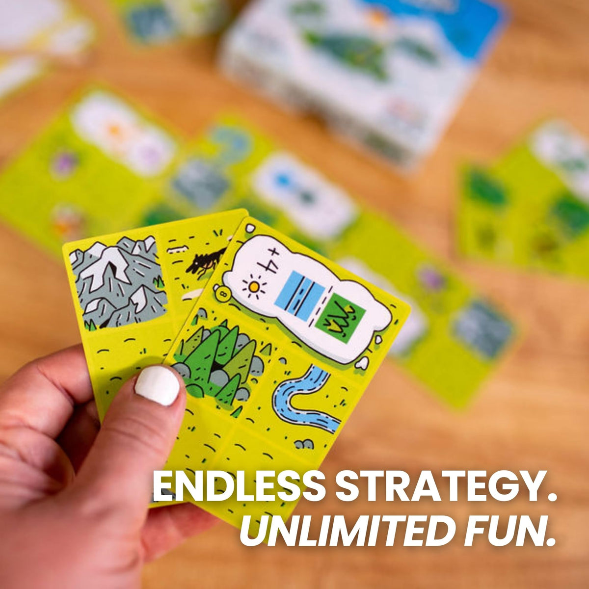 Envy Born Games - Confusing Lands: Tiny Travel Board Game for 1-2 Players