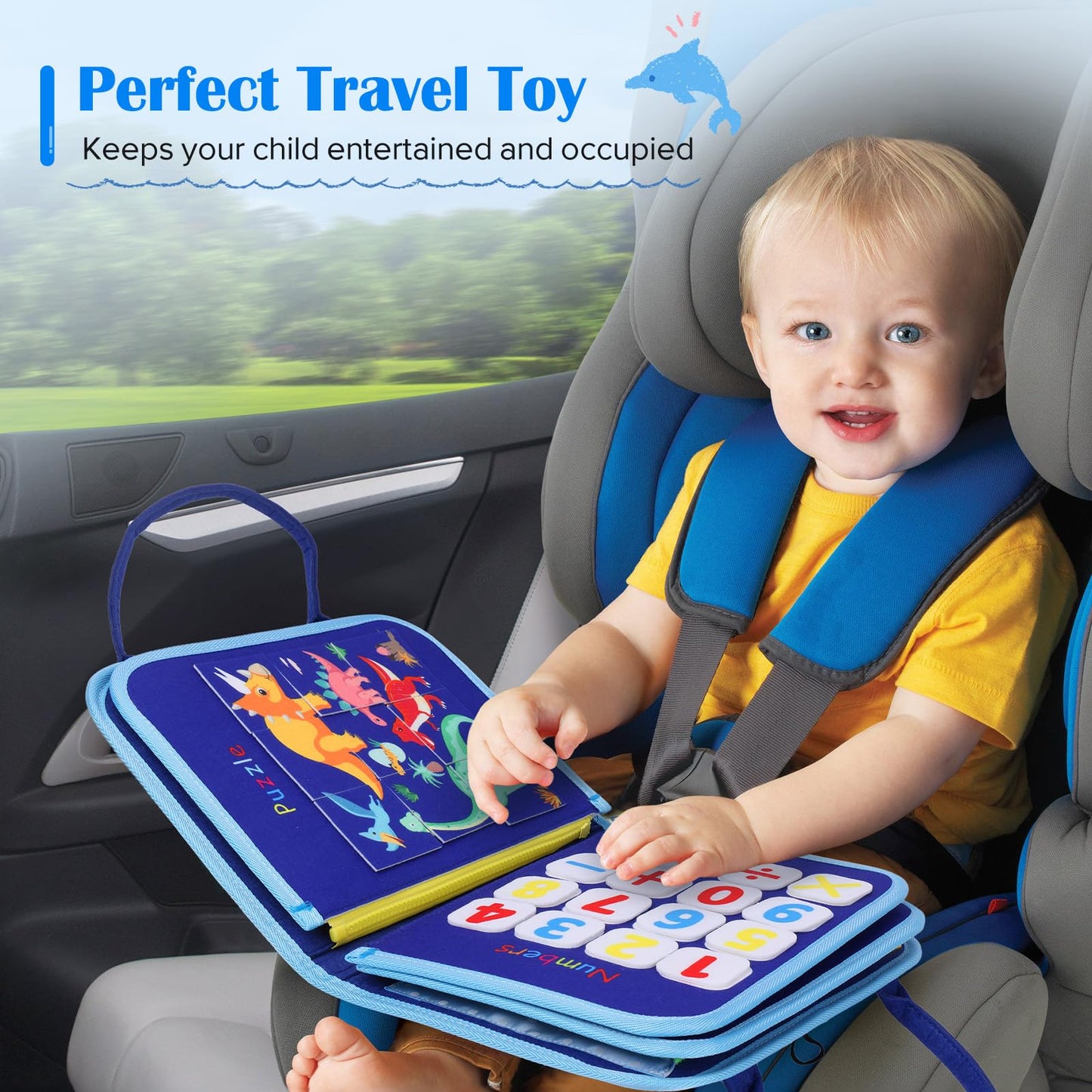 Envyvip Busy Board - Montessori Sensory Toy for Toddlers Aged 1-4 | Learning & Fine Motor Skills