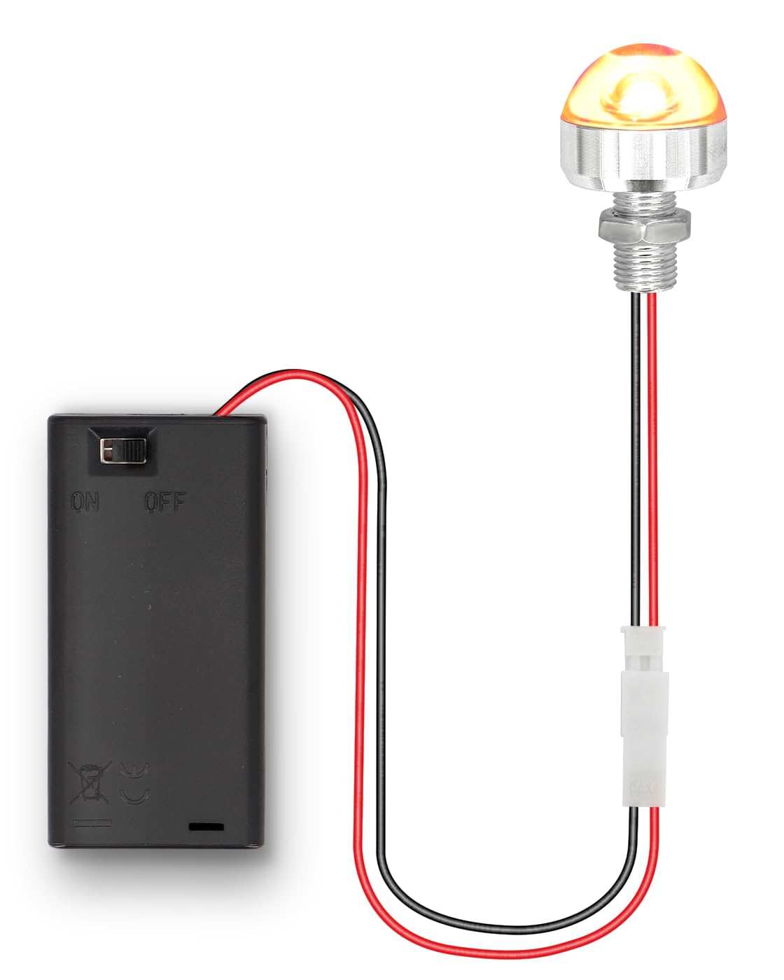 enwant Dollhouse Lighting Kit with AA Battery Holder & On/Off Switch – Mini LED Lamp, 3V, 100LM