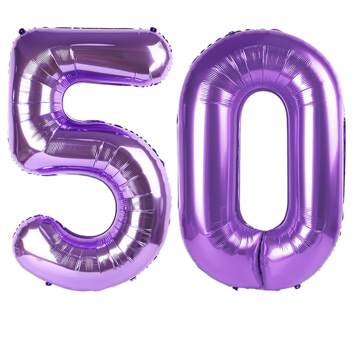 Enyeopd 40-Inch Number Balloon 50 Purple - Large 50th Birthday & Anniversary Decor