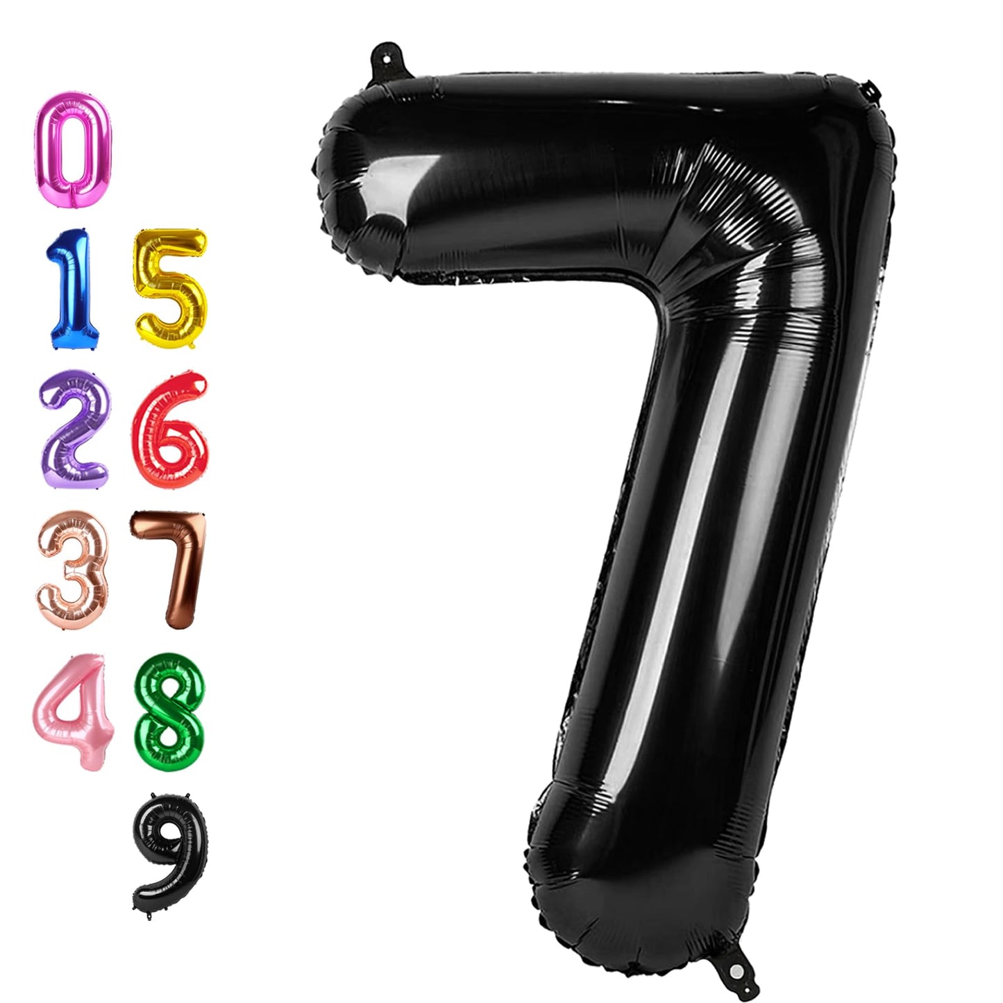 Enyeopd Numbers 7 Balloon – 40-Inch Black Balloon for Birthdays and Celebrations