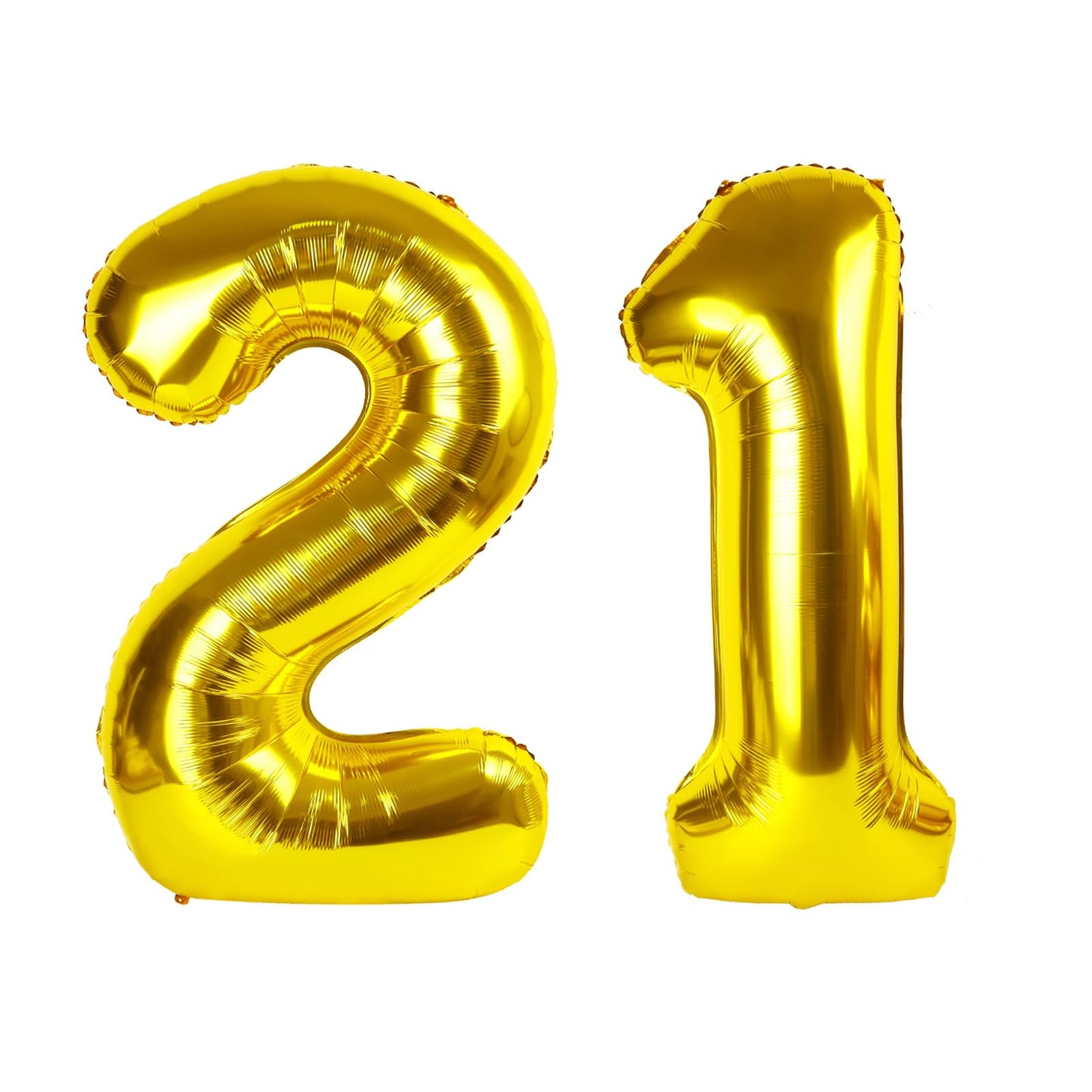 Enyeopd 40 Inch 21 Number Balloon – Gold Birthday Decor for Birthdays, Anniversaries & Celebrations