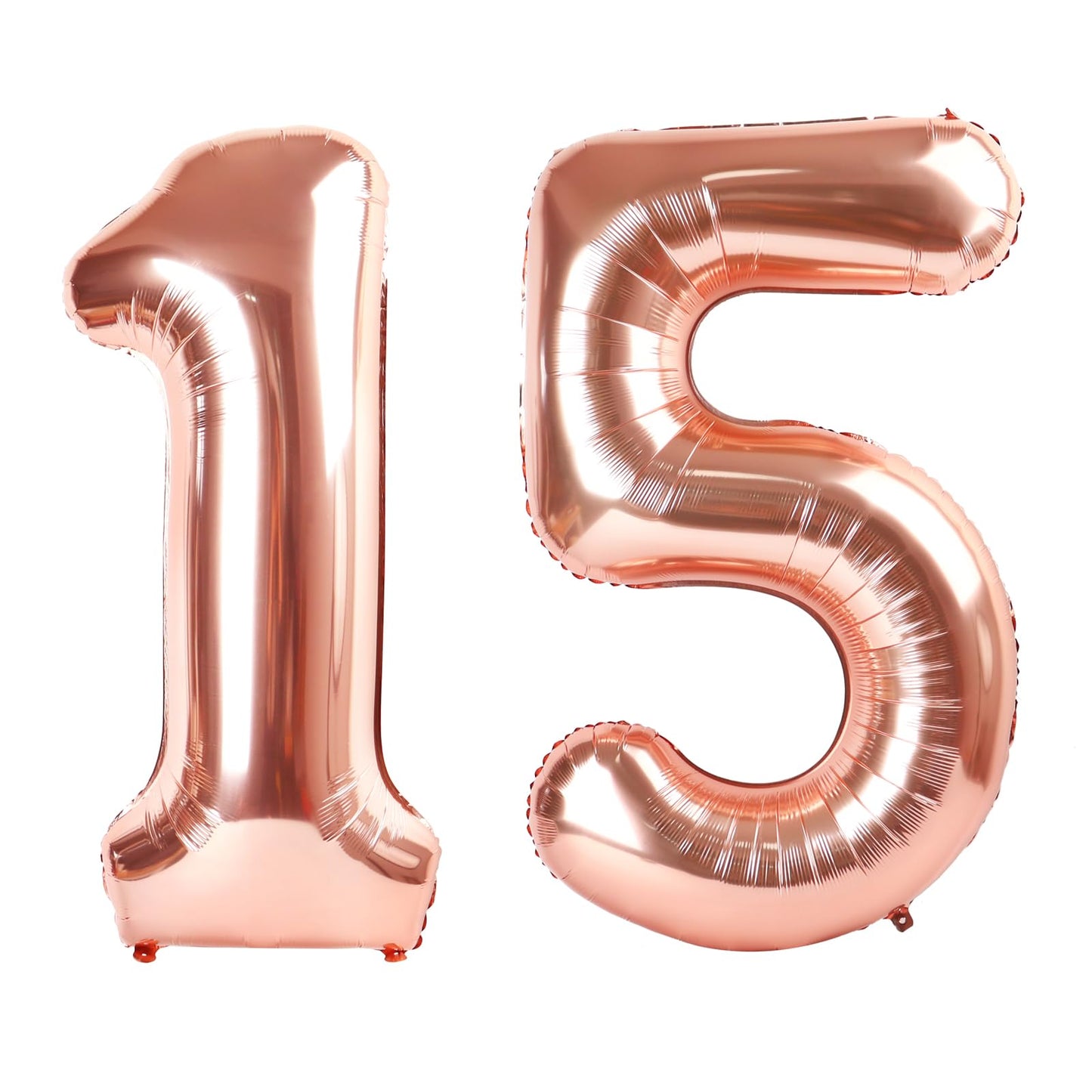 Enyeopd 40-Inch 15-Number Balloon in Rose Gold | Birthday Party Decoration & Photo Prop