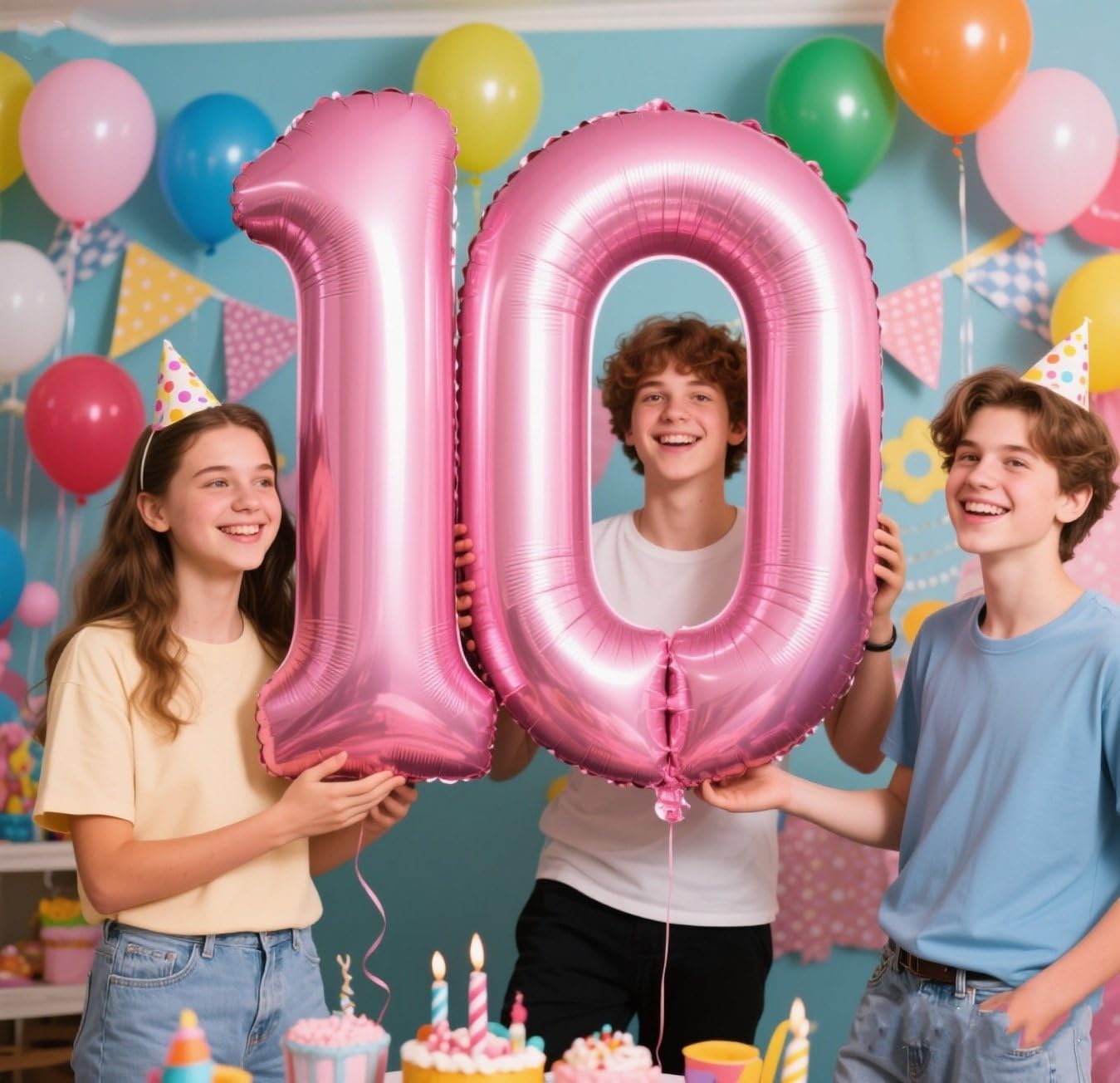 Enyeopd Zero Balloon Numbers 40-Inch Pearl Pink – Birthday & Event Decor