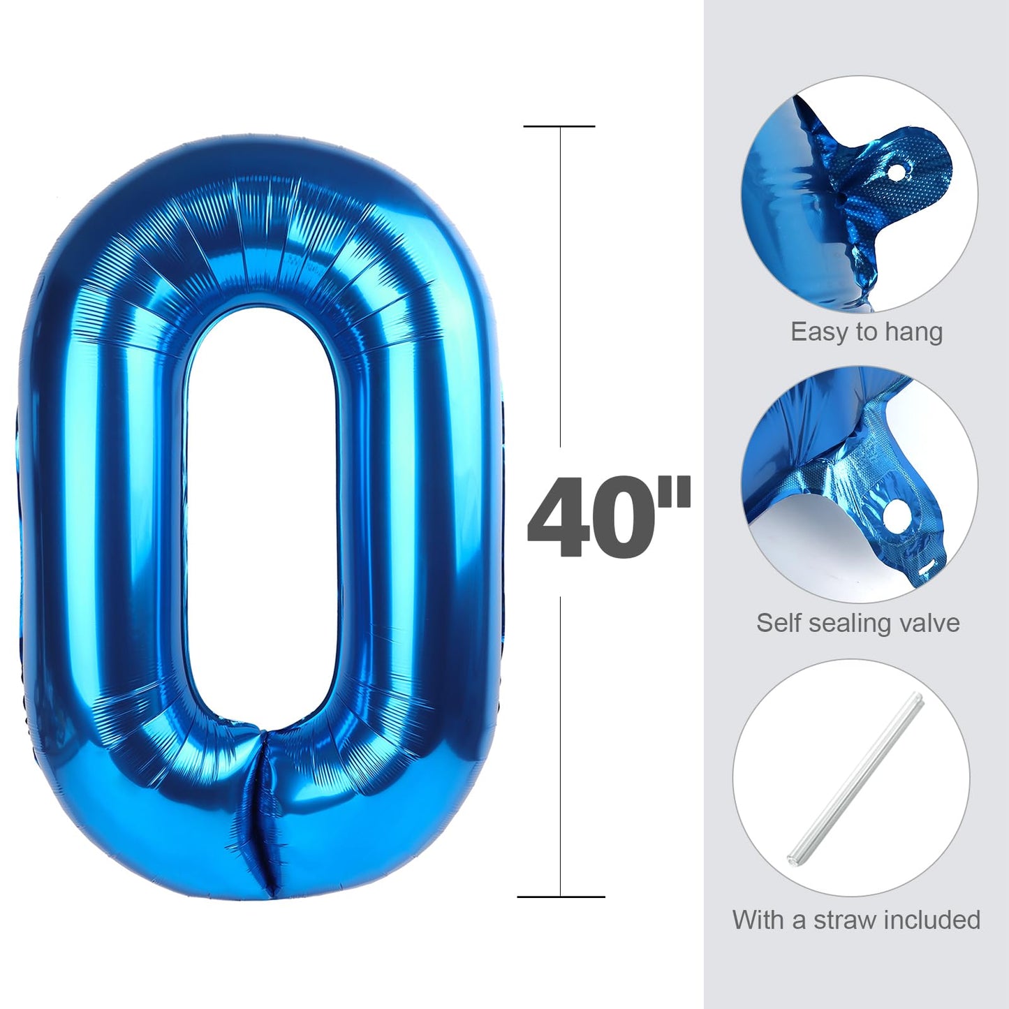 Enyeopd 40-Inch Dark Blue Number 6 Balloon – Birthday & 2026 Celebration Decor
