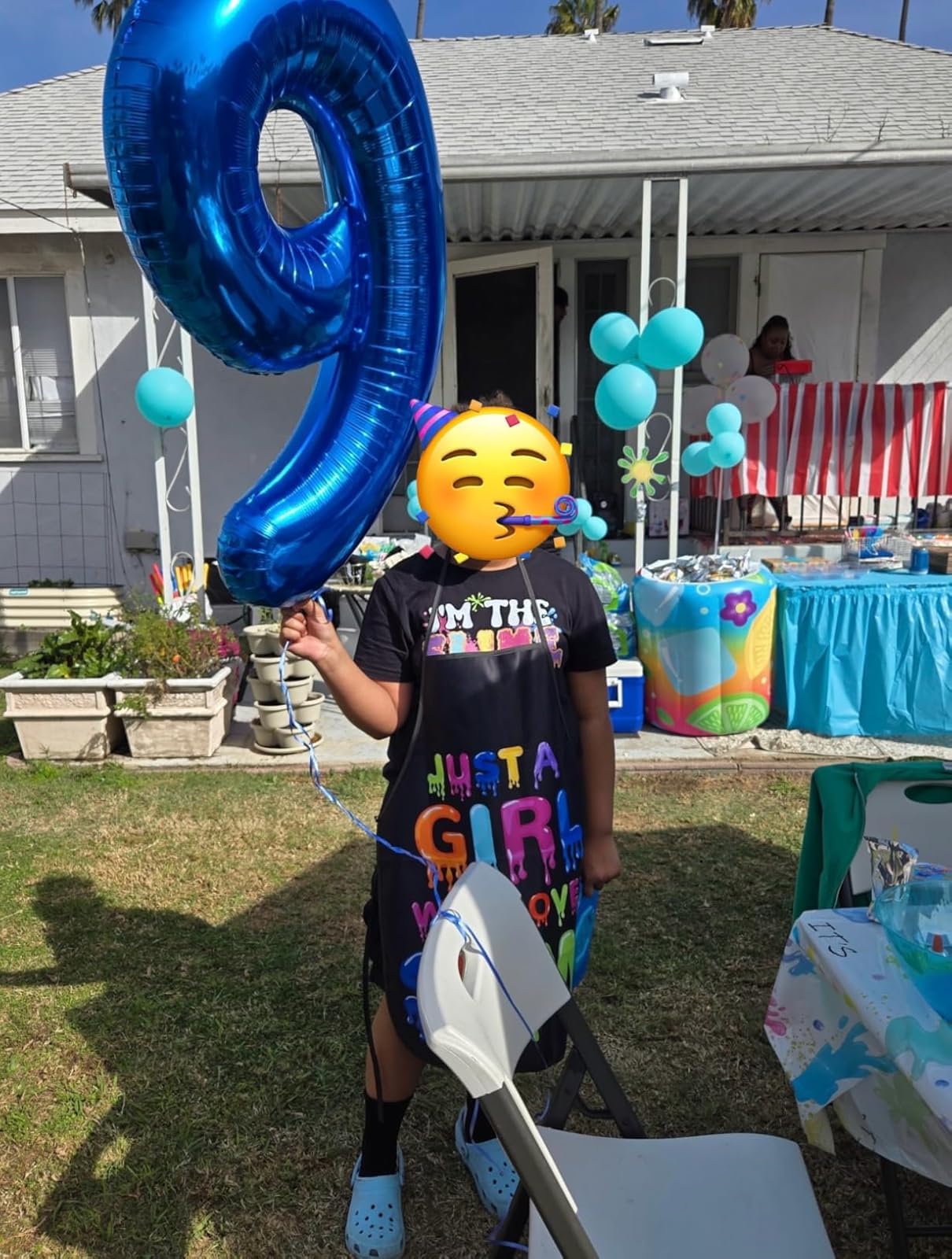 Enyeopd Dark Blue 40in Number Balloon 19 - Large Birthday & Event Decor