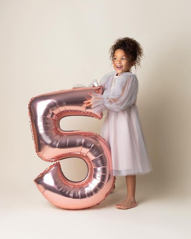 Enyeopd 40-Inch 15-Number Balloon in Rose Gold | Birthday Party Decoration & Photo Prop