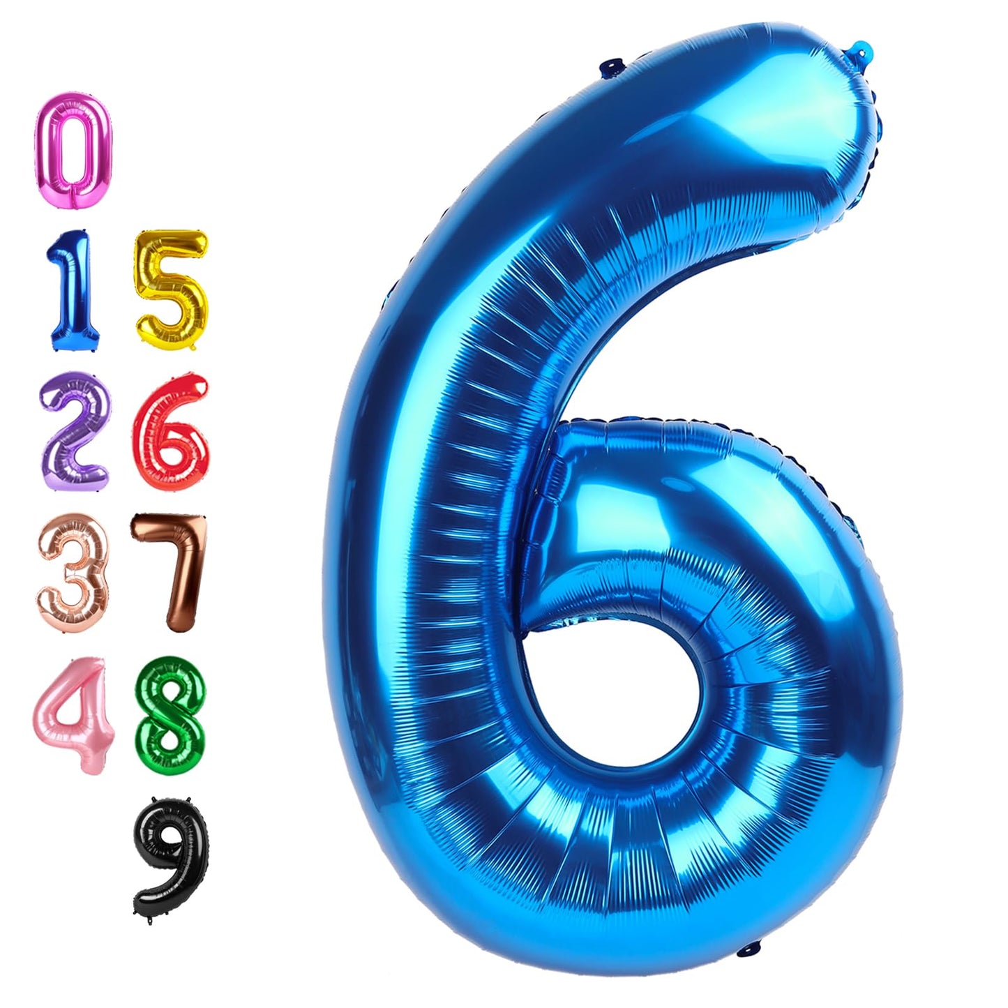 Enyeopd 40-Inch Dark Blue Number 6 Balloon – Birthday & 2026 Celebration Decor