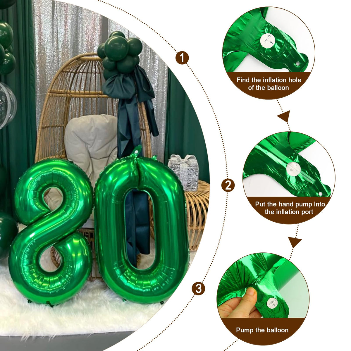 Enyeopd 40-Inch Number Balloons – 6th & 7th Birthday Decor, Milestone Numbers for 6th, 16th, 26th, 60th, 2026 Celebrations