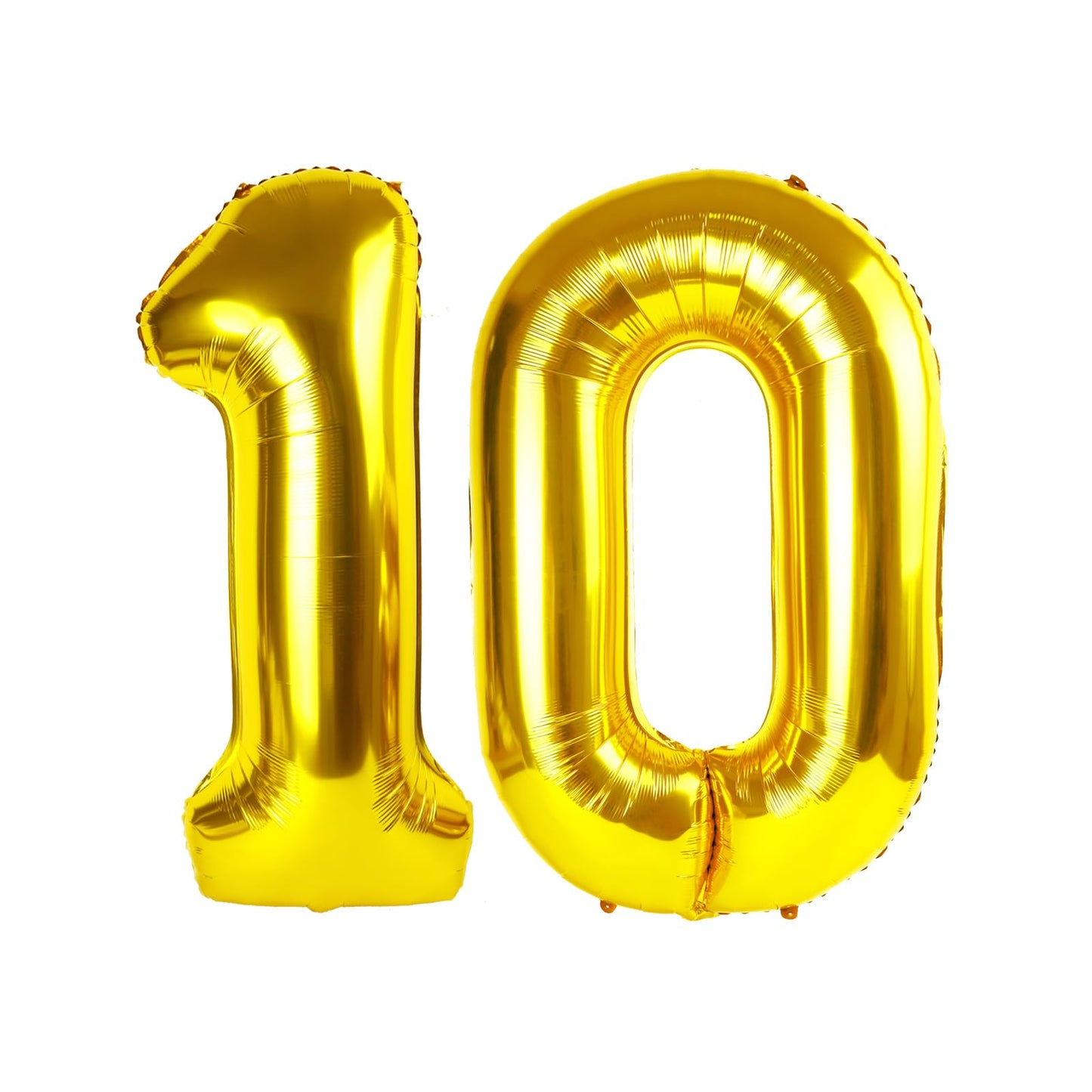 Enyeopd Gold Number 10 Balloon – 40-Inch Party Numbers for 10th Birthdays & Big Celebrations