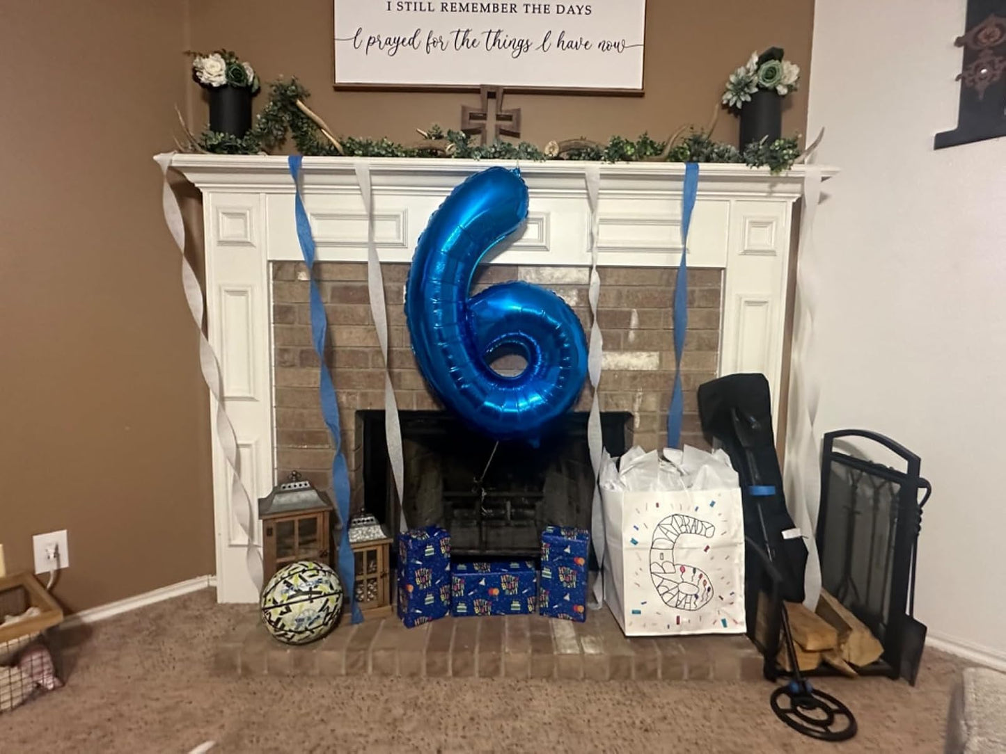 Enyeopd 40-Inch Dark Blue Number 6 Balloon – Birthday & 2026 Celebration Decor