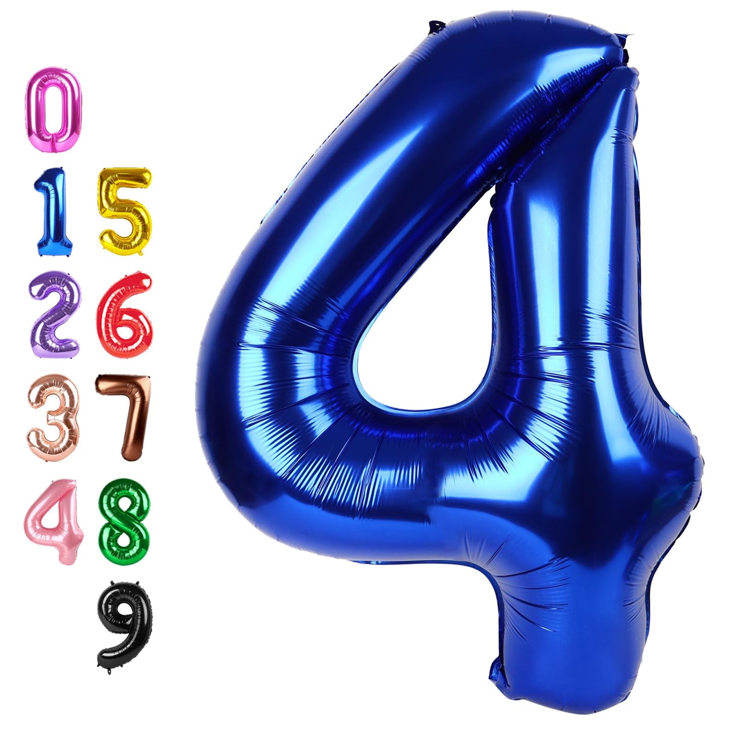 Enyeopd Navy Blue Number 4 Balloon – 40 Inch Big Balloon for 4th Birthday and Milestone Decor