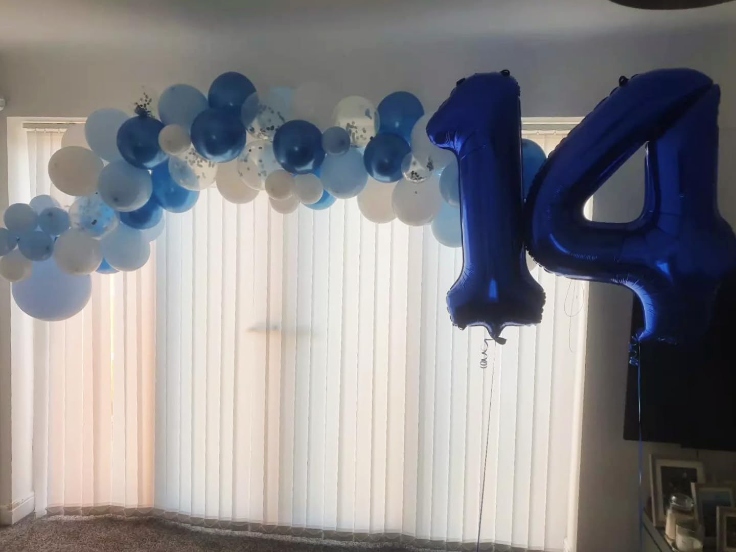 Enyeopd Navy Blue Number 4 Balloon – 40 Inch Big Balloon for 4th Birthday and Milestone Decor