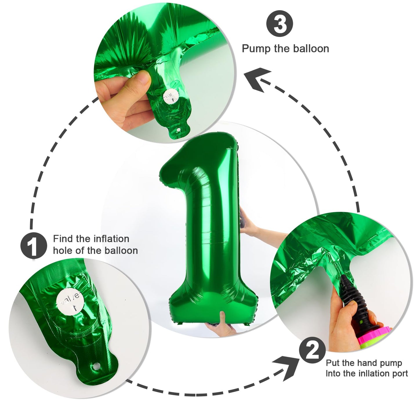 Enyeopd Number 25 Balloon Set – 40-Inch Dark Green, 2-Pack for Milestones