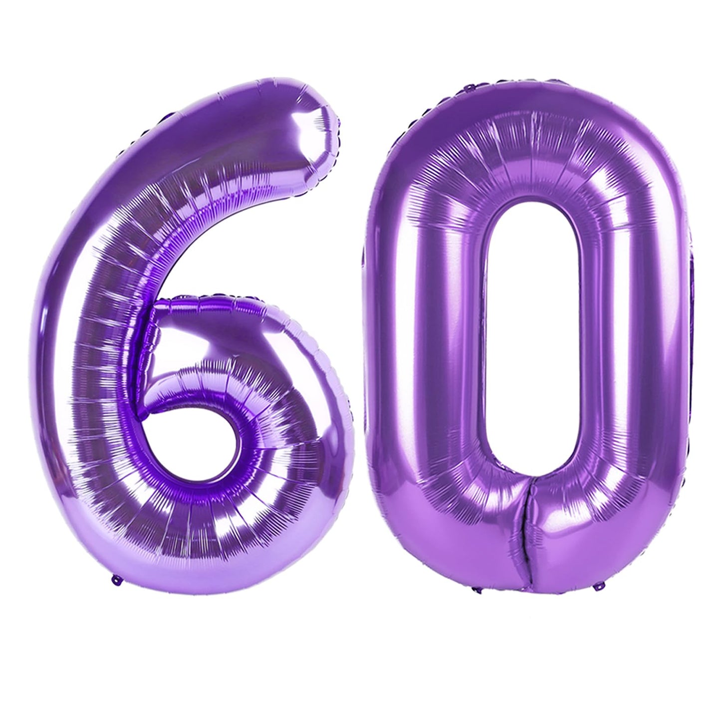 Enyeopd Number 60 Balloon - 40 Inch Purple Birthday Decor for 60th Celebrations