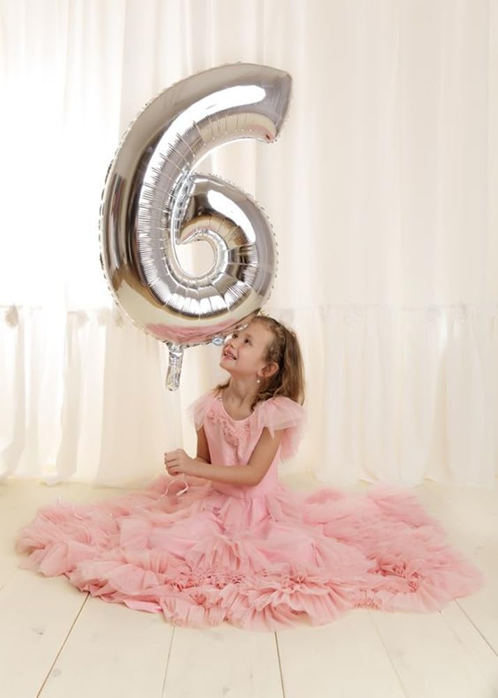Enyeopd Number 60 Balloon 40-Inch Silver – Milestone Birthday Party Decoration