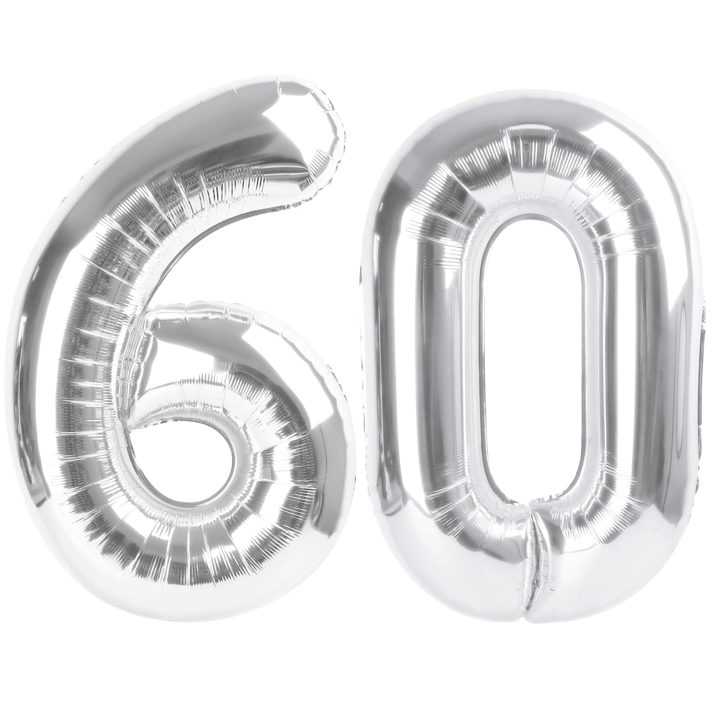 Enyeopd Number 60 Balloon 40-Inch Silver – Milestone Birthday Party Decoration