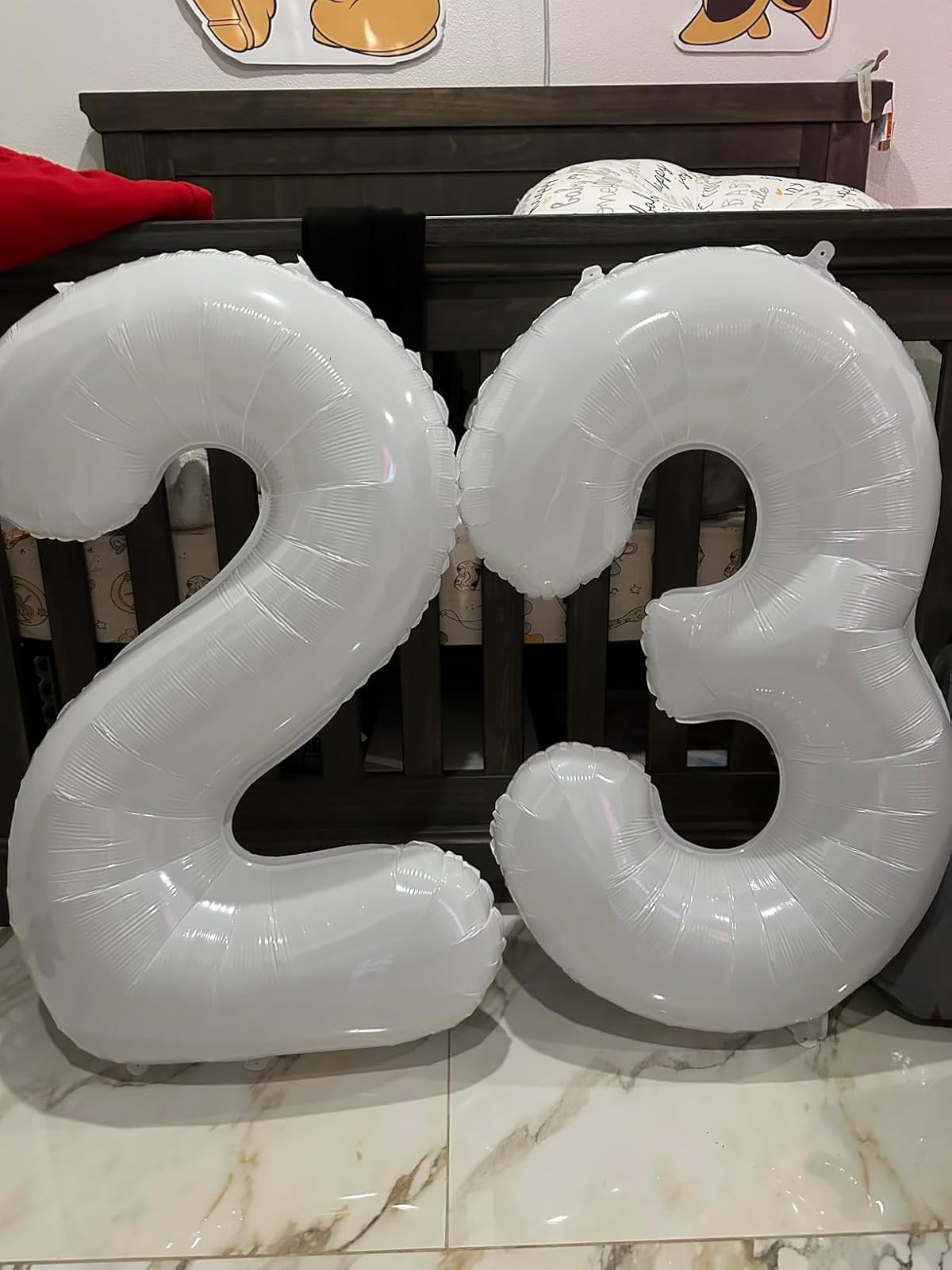 Enyeopd White Birthday Number Balloon 40-Inch – 2 for Celebrations (Baby Shower, Graduation, Wedding)