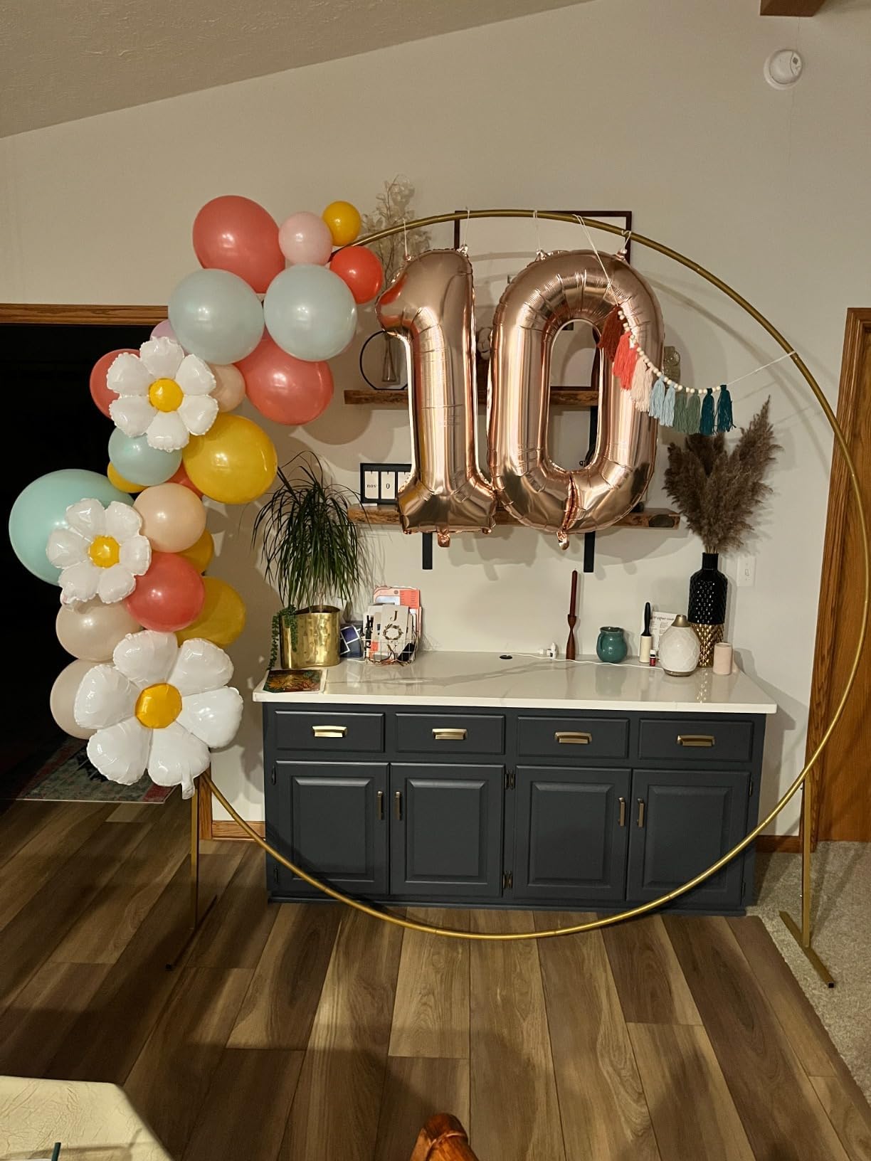 Enyeopd Number 14 Balloon – 40-Inch Rose Gold Birthday Numerals for 14th Party