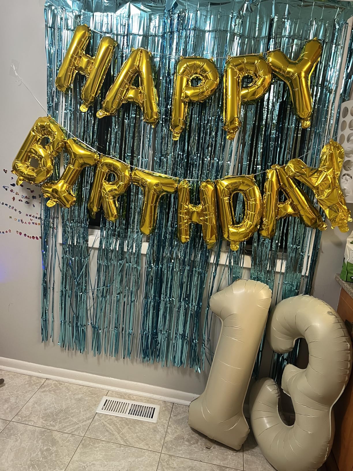 Enyeopd 40-Inch Cream Number Balloon – Happy Birthday Numerals for All Ages