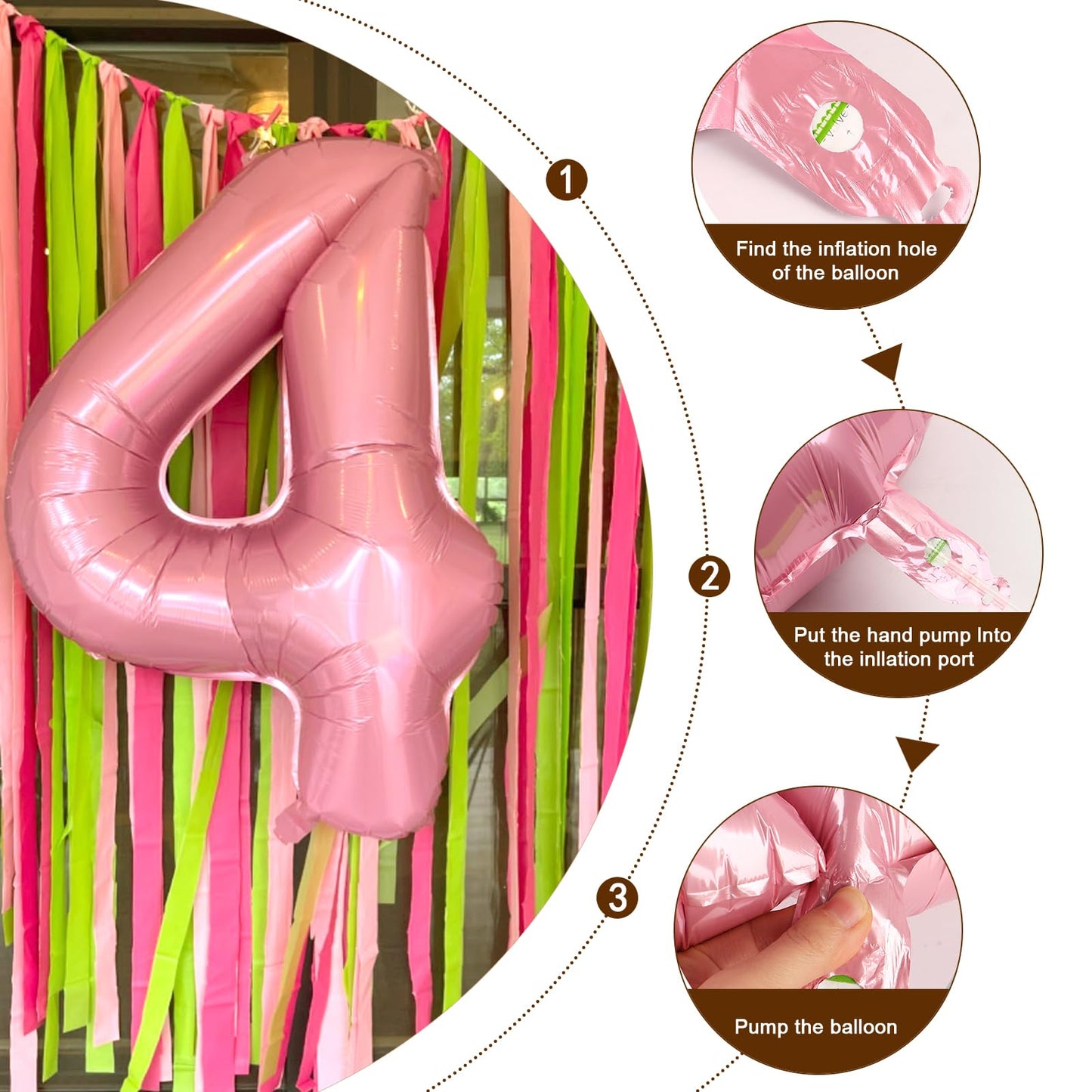 Enyeopd Number Balloons 19 Pink 40 Inch – Milestone Birthday Decor (Two-Color Set)