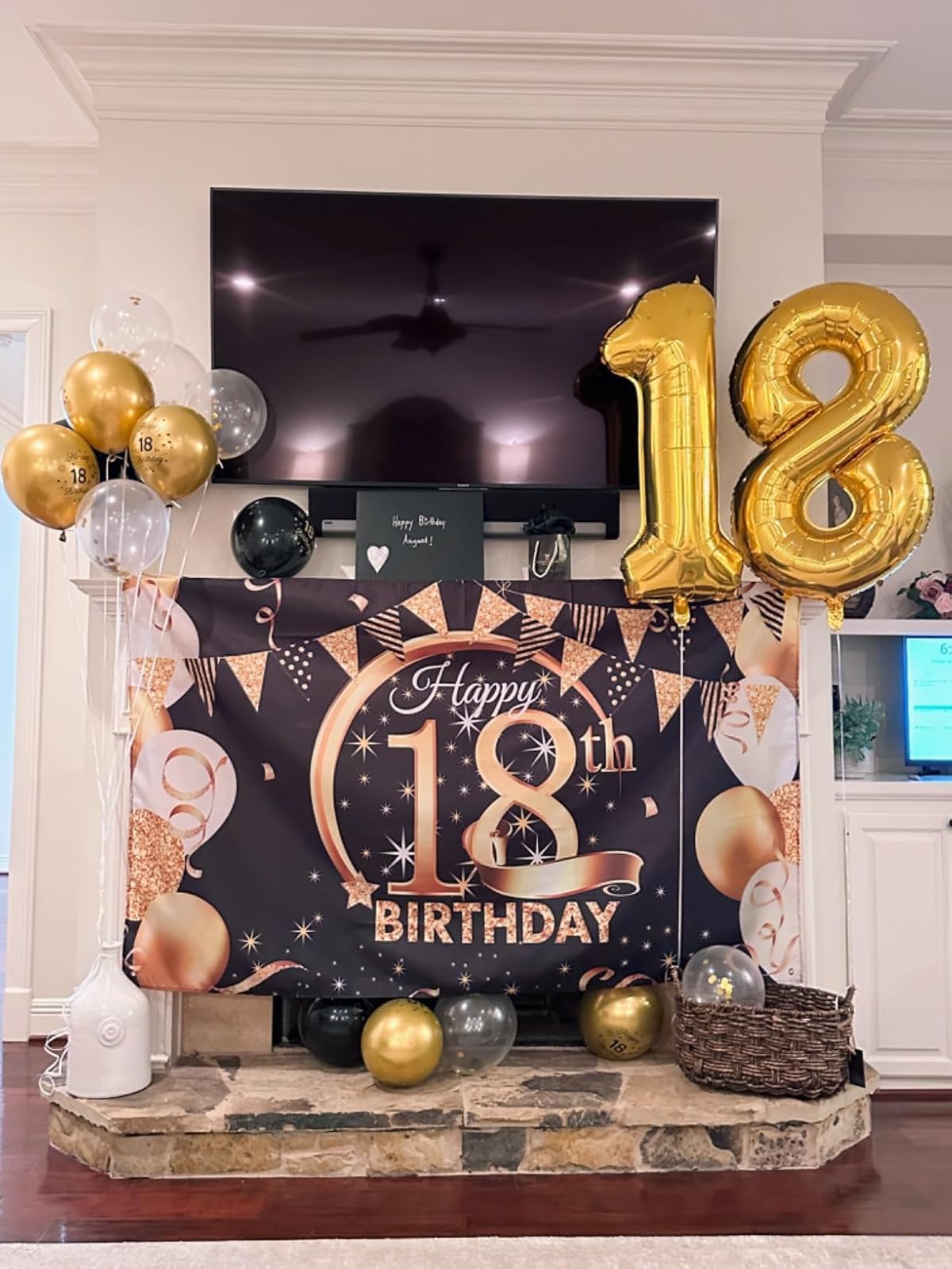 Enyeopd 40-Inch Gold Number Balloon for 8th, 18th, 28th Birthday and Celebration Decor