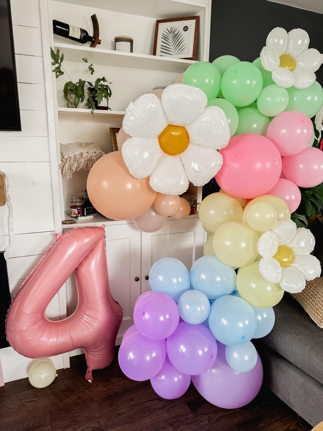 Enyeopd Pearl Pink 40-Inch Number Balloon – 4th Birthday & Milestone Celebrations