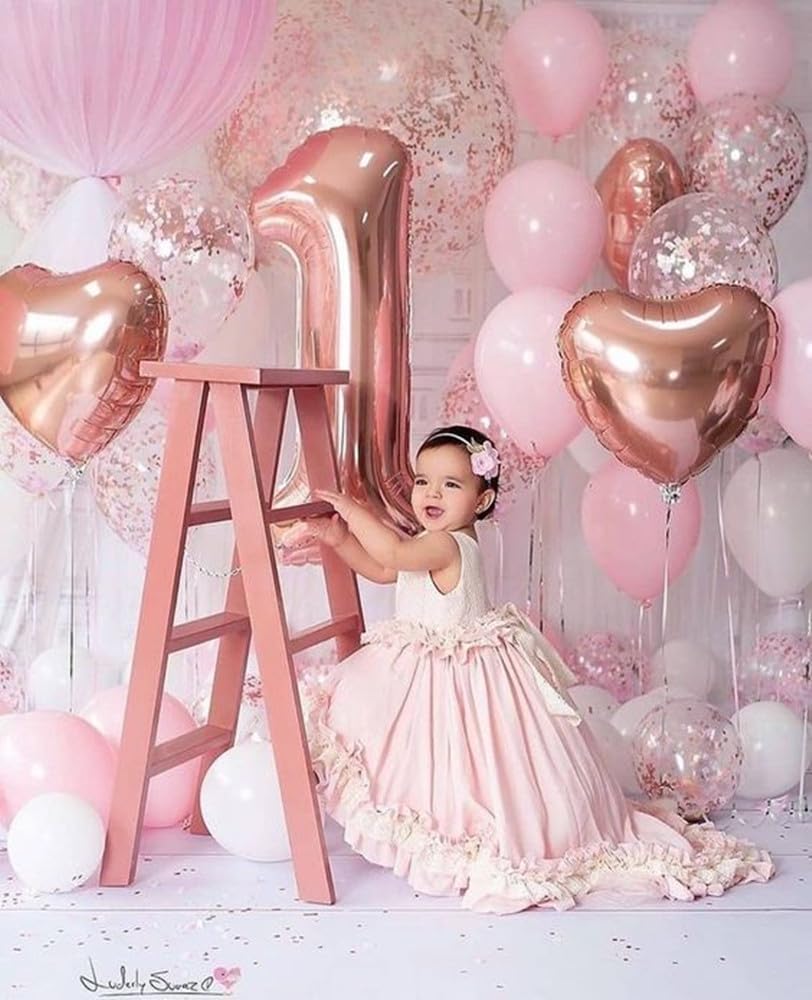 Enyeopd Rose Gold Number 10 Balloon – 40-Inch Party Decor for 10th Birthday & Milestones