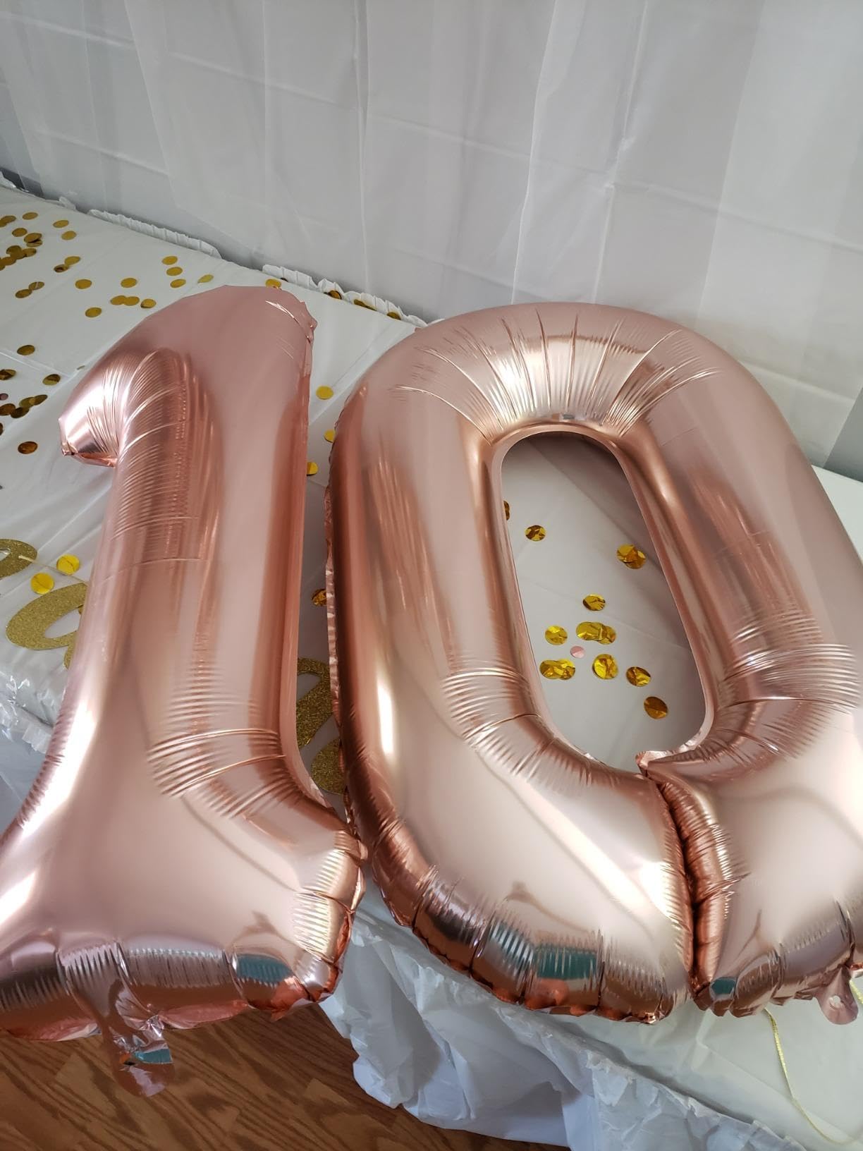 Enyeopd Zero Balloon Numbers 40-Inch Pearl Pink – Birthday & Event Decor