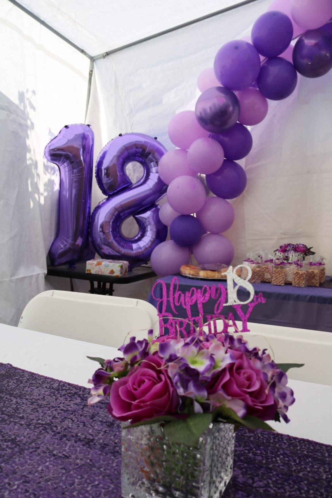 Enyeopd 40in Number 18 Balloon – Purple Milestone Birthday & Event Decor