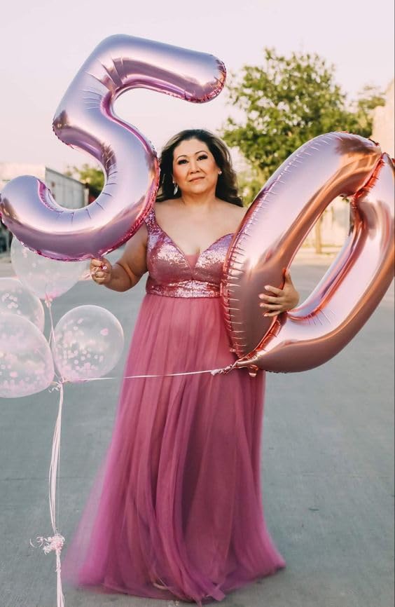 Enyeopd Pink 15 Balloon Number — 40-Inch Birthday & Milestone Party Decor