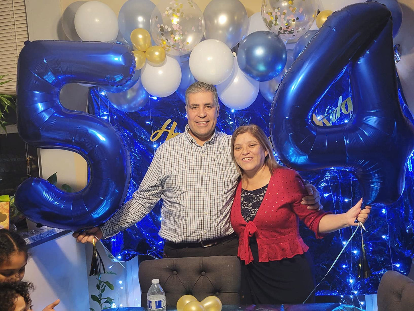Enyeopd 40-Inch Dark Blue Number Balloons — 7 Birthday Decor, Ages 1–60, Multi-Occasion Party Numbers