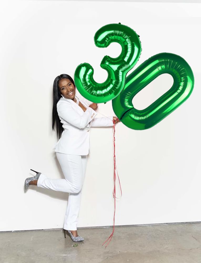 Enyeopd Big 23 Balloons — 40 Inch Dark Green Number Balloons for Party, Photo Prop, Wedding