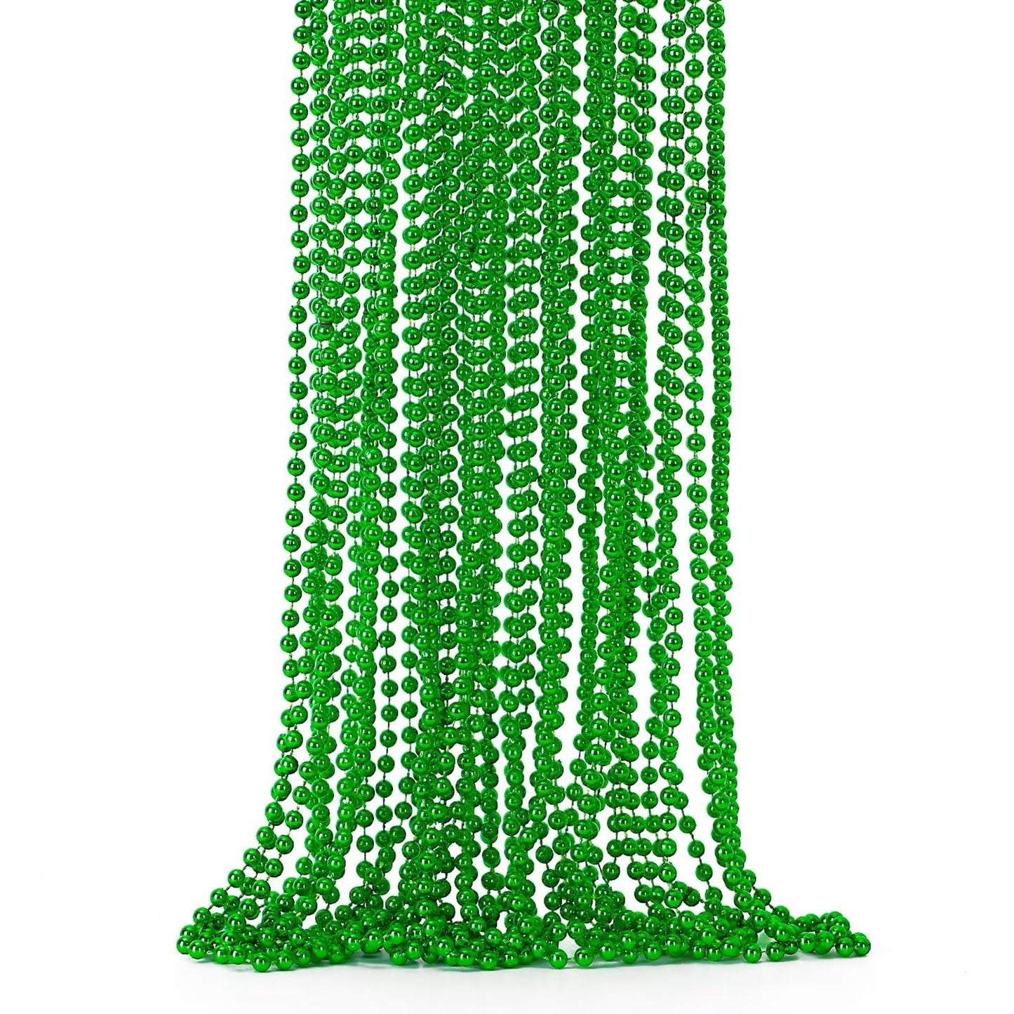 EOBOH 12PCS St Patrick's Day Necklace Set – Festive Green Bead Necklaces for Mardi Gras & Parades