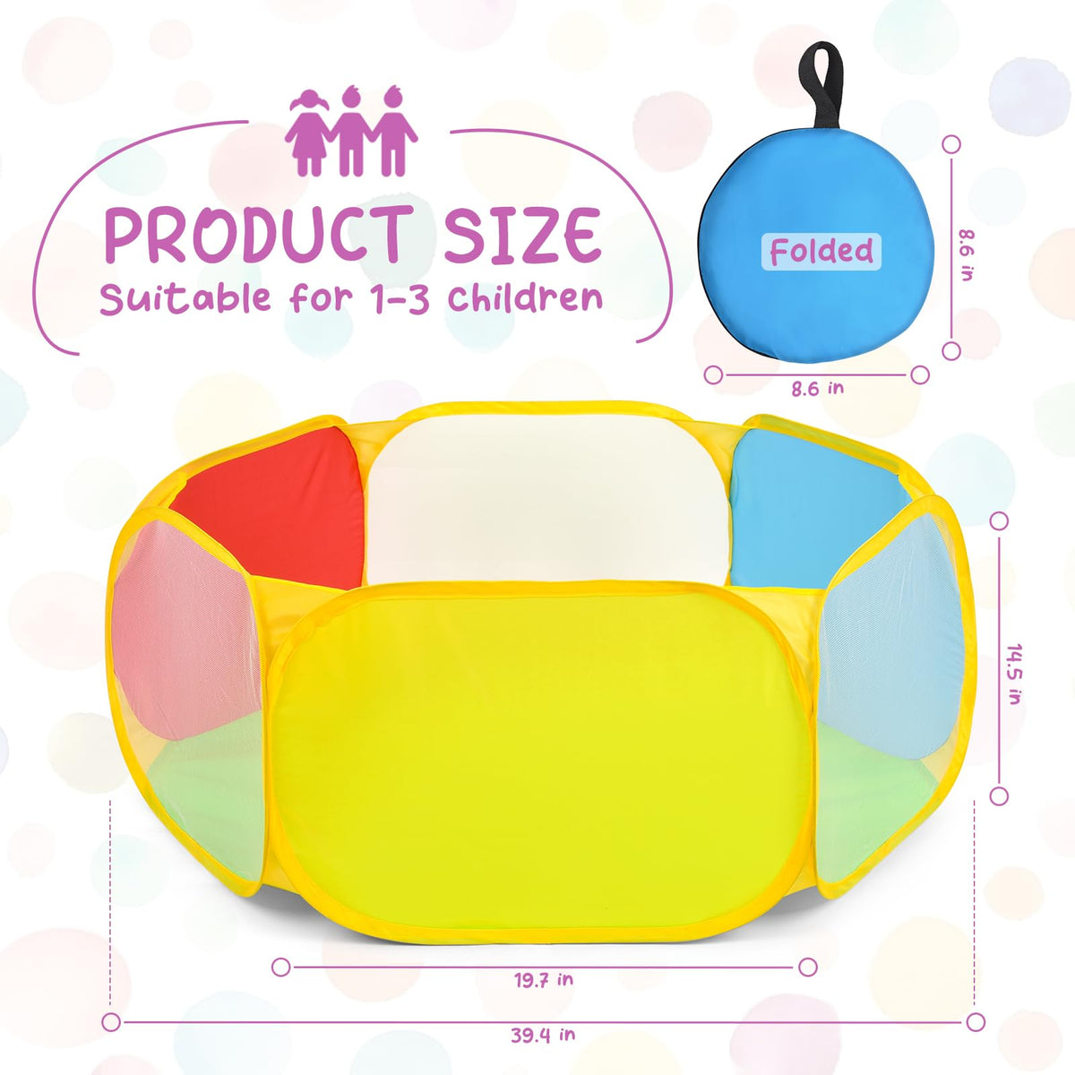 Eocolz Kids Ball Pit Large Pop Up Tent – Indoor/Outdoor Toddler Play Space